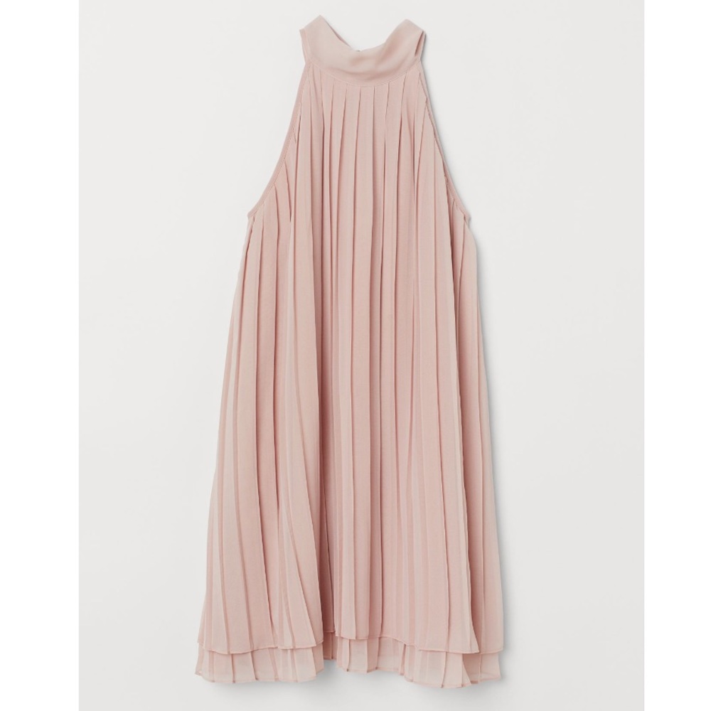 H&M Pink Pleated Dress